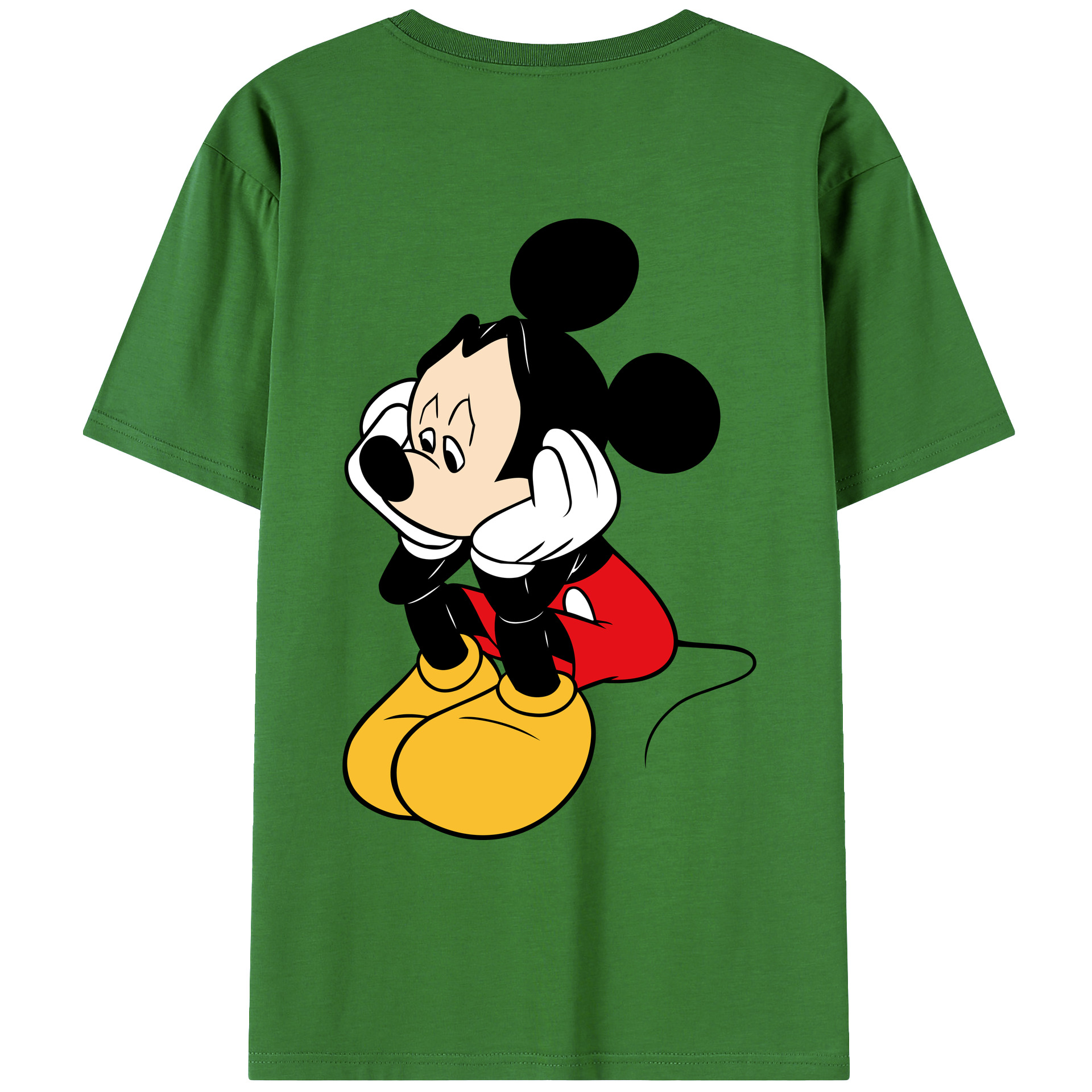 （画像用） ミッキーマウス Mickey Mouse レディース半袖Tシャツ(バックプリント)
